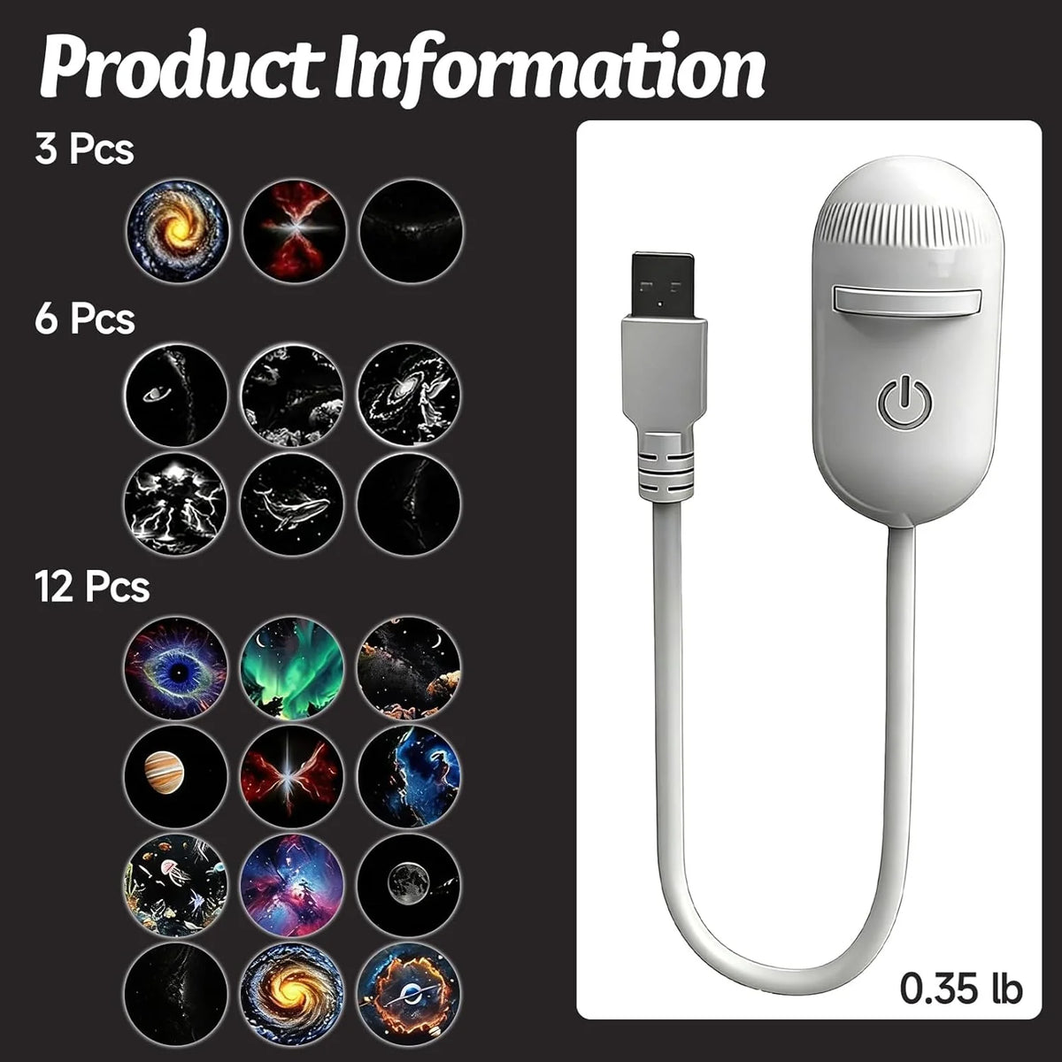 Wall Projection Lamp Starry Usb Starry Sky Ambience Light